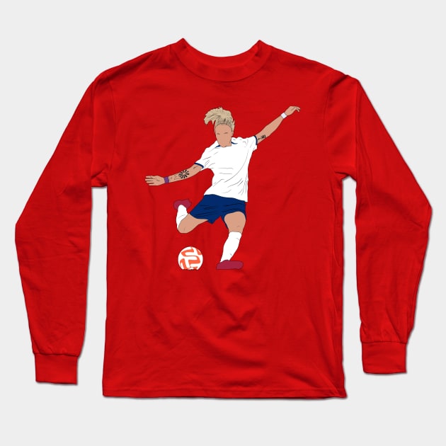 Rachel Daly England Women Football Minimalist Long Sleeve T-Shirt by Hevding